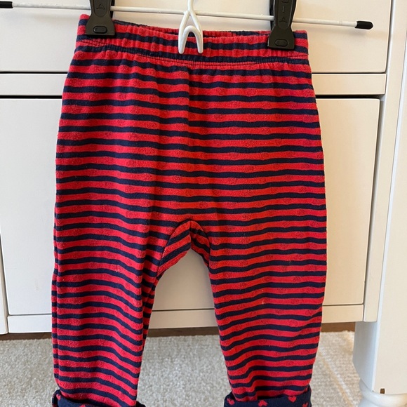 Primary Clothing Striped Pants with Heart Cuffs - Picture 2 of 5